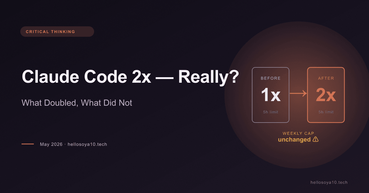 Claude Code 2x — Really? What doubled, what did not